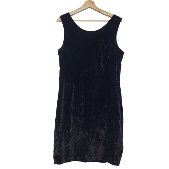 Raffaella | Vintage 90s Crushed Velvet Sheath Dress - Picture 1 of 7